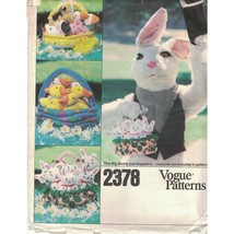 Vogue 2378 Pattern Easter Baskets &amp; Stuffed Bunnies, Chicks, Ducks, Sheep Uncut - £7.78 GBP