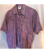 Fair Trade Federation Women&#39;s Shirt, Purple, Batik Zebra S - $21.50 CAD
