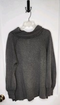 We the Free People Mock Neck Sweater She&#39;s A Keeper Gray Size Small Over... - $25.00