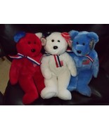 Ty 2002 Beanie Buddy AMERICA the Bear Red/White/Blue Version 14 inch W/T... - £43.62 GBP