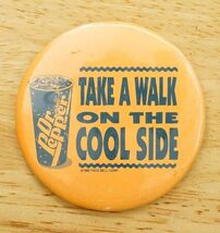 Vintage Pin Button Taco Bell Fast Food Dr Pepper Take A Walk On The Cool... - $19.79
