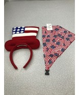 Dog Costume Uncle Sam Ears And Bandana KG U1 America USA - $19.80