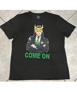 Hering Basico Marvel Shirt Men&#39;s Green Loki Graphic Short Sleeve Come On... - $21.98