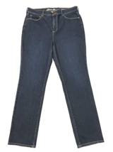 Eddie Bauer Jeans Women’s 14 Slightly Curvy Slim Straight High Rise Dark ++ - $34.24