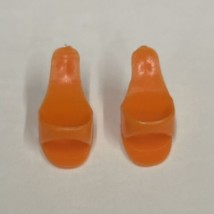 Vintage Barbie Orange Open Toe Heels Shoes Mules Japan Pre Owned Vintage... - £10.29 GBP