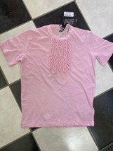 NWT 100% AUTH Dsquared2 Pink Cotton Ruffle shortsleeve T shirt - £125.42 GBP