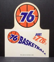 Vtg Union 76 Unocal Spalding Basketball Plastic Gas Pump Topper Insert Sign 1995 - £94.95 GBP