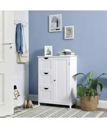 Bathroom Floor Cabinet Wooden with 1 Cupboard and 3 Drawers  White New - $3,372.58 MXN