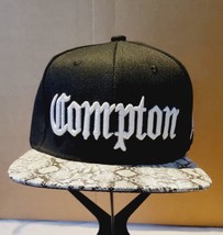 Compton Embroidered Logo Black /White Badge Unisex Baseball-Style Cap - £18.28 GBP