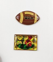 Football Wilson Pin Lot of 2 Lapel Hat Tac Vintage from 80s - £4.59 GBP