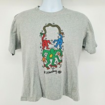 SPRZ NY Keith Haring T Shirt Size S Gray Art Snake Skateboard - $25.95