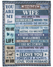 You Are My Love My Life Colorful Vintage Custom Blanket For Wife From Husband - £28.27 GBP+