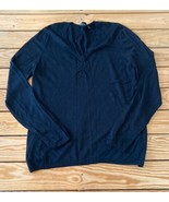 Pamela Dennis Women’s V Neck Silk Cashmere sweater size L Black S11 - £26.32 GBP