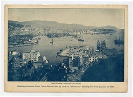 Hamburg American Line Cruise 1914 Picture Card Genoa Commercial City in Italy  - £21.72 GBP