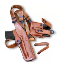 Fits Colt 1911 Defender Compact 9mm 3”BBL Leather Shoulder Holster #1066# RH image 9