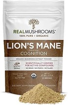 Organic Lions Mane Mushroom Powder Supplement-Improve Cognitive &amp; Immune... - £43.42 GBP