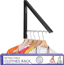 Single Foldable Clothing Rack, Wall-Mounted Retractable Clothes Hanger - £20.50 GBP+