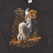 Harley Davidson Motorcycles Harrisburg PA Tatoo Girl T Shirt Size 2XL EUC! - £117.84 GBP