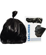 Can Liners Trash Bag Low-Density Waste 55 Gal. 1.50 Mil 36&quot; x 58&quot; Black ... - $45.37 CAD