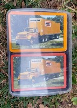 Vintage Pair Playing Card Decks Plastic Case DOHRN Trucking Transfer Roc... - $16.82