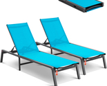 VEVOR Chaise Lounge Chairs Outdoor, Aluminum Patio with Folding Pool Rec... - $202.90