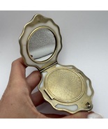 Vintage 875 Gilt Silver Shell Compact Powder Box Mirror Collectible Case... - $450.00