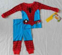 Baby Boys Spiderman Pajamas Size 12 Months Sleepwear Set NEW Lounge Play Outfit - £14.60 GBP