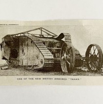 1916 New British Armored Tank Military WW1 Photo Print Antique Ephemera ... - £19.97 GBP