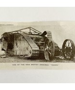 1916 New British Armored Tank Military WW1 Photo Print Antique Ephemera ... - £19.65 GBP