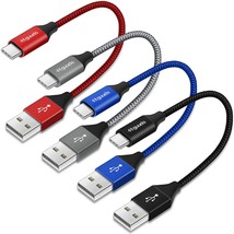 [4-Pack, 1Ft] Short Usb Type C Cable 4.2A Fast Charging, Usb A To Usb C Cable Ny - £14.84 GBP