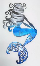 Mermaid Sitting - Metal Wall Art - Blue Tinged 12 1/2&quot; x 7&quot; - £24.78 GBP