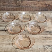 VTG Macbeth Evans American Sweetheart 6&quot; Pink Depression Glass Bowls - Set Of 6 - £43.79 GBP