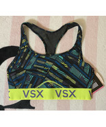 Victoria&#39;s Secret Sport Blue Pulsing Geo Lemon VSX Player Racerback Spor... - £27.72 GBP