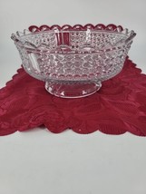 Clear Pressed Glass Compote Bowl/Vase 1874 - 1891 Thousand Eye EAPG Adam... - £15.56 GBP