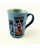 Vintage Mickey Mouse Coffee Mug Slate Blue Walt Disney World Exclusive - £11.76 GBP