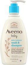 Aveeno Baby Daily Moisture Gentle Bath Wash &amp; Shampoo with Natural Oat E... - $26.99