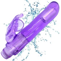 Vibrating Dildo Butterly Clit Stimulator Waterproof Multi-Speed Vibrations Adult - £22.11 GBP