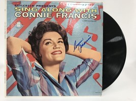 Connie Francis Autographed &quot;Sing Along With Connie Francis&quot; Record Album - £31.96 GBP