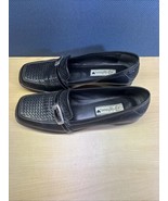 Brighton Black Loafers braided top w/ Silver Buckle Handmade Brazil 8 M - €25,58 EUR