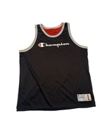 Champion Basketball Tank Top Jersey Size Large Reversible Black White Red - £16.75 GBP