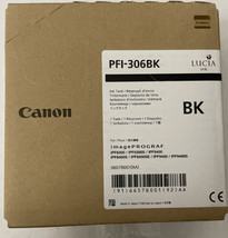 Genuine Canon PFI-306BK 6657B001 Black Ink Cartridge iPF8300 iPF8400 EXP 12/2022 - £45.87 GBP