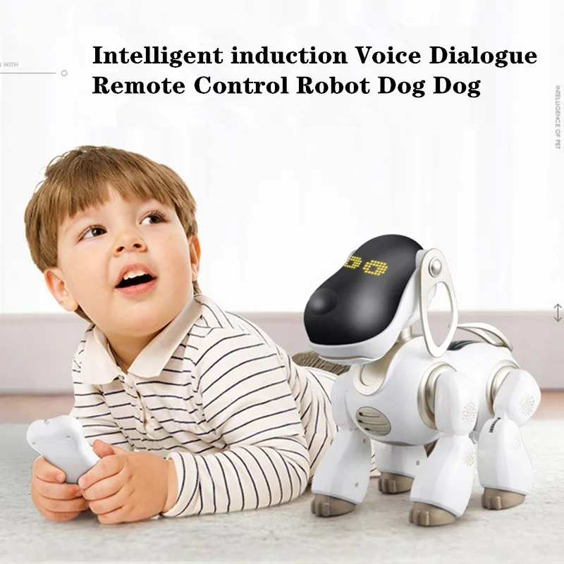 Pet induction Robots intelligent Voice Dialogue RC Robot Dog Singing Dancing - £93.16 GBP