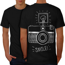 Camera Smile Photo Funny Shirt Technology Men T-shirt Back - £9.71 GBP