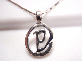The Letter "P" Pendant 925 Sterling Silver Corona Sun Jewelry Letters p - $6.29