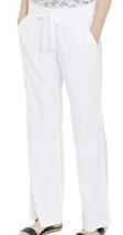 Ann Taylor Women&#39;s Pants White Linen Blend Size 12 NWT - £30.53 GBP