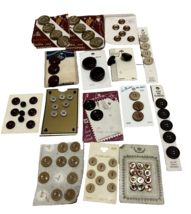 Sewing Buttons Brown Tan Beige Round Mixed  Cards Basic Fashion Styles L... - $11.85