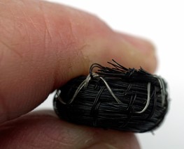 Micro Miniature Hand Woven Black Basket. Woven by an Artist to show thei... - $14.99