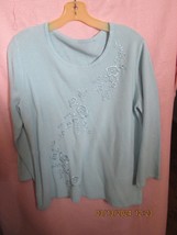 Floral Embroidered Long Sleeve Top Sweater XL - $13.00