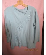 Floral Embroidered Long Sleeve Top Sweater XL - $17.74 CAD