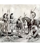 Europe Against Asia Persian 1913 Military Plate Print 2 Page History DWAA14 - €34,33 EUR